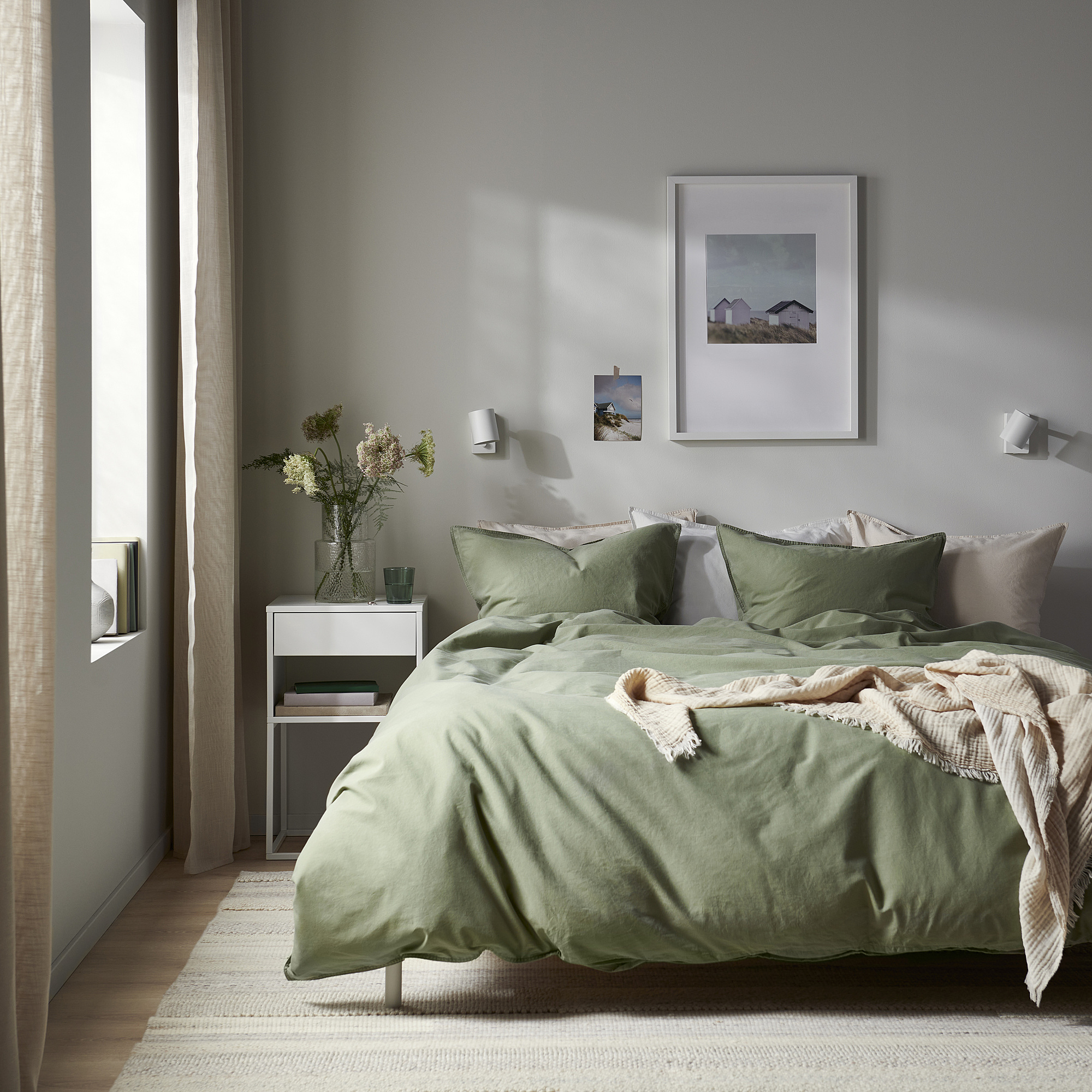 ÄNGSLILJA duvet cover and 2 pillowcases