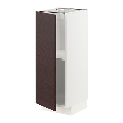 METOD - base cabinet with shelves, white Askersund/dark brown ash effect | IKEA Taiwan Online - PE780790_S4