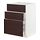 METOD/MAXIMERA - base cab f sink+3 fronts/2 drawers, white Askersund/dark brown ash effect | IKEA Taiwan Online - PE780778_S1