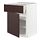 METOD/MAXIMERA - base cabinet with drawer/door, white Askersund/dark brown ash effect | IKEA Taiwan Online - PE780777_S1