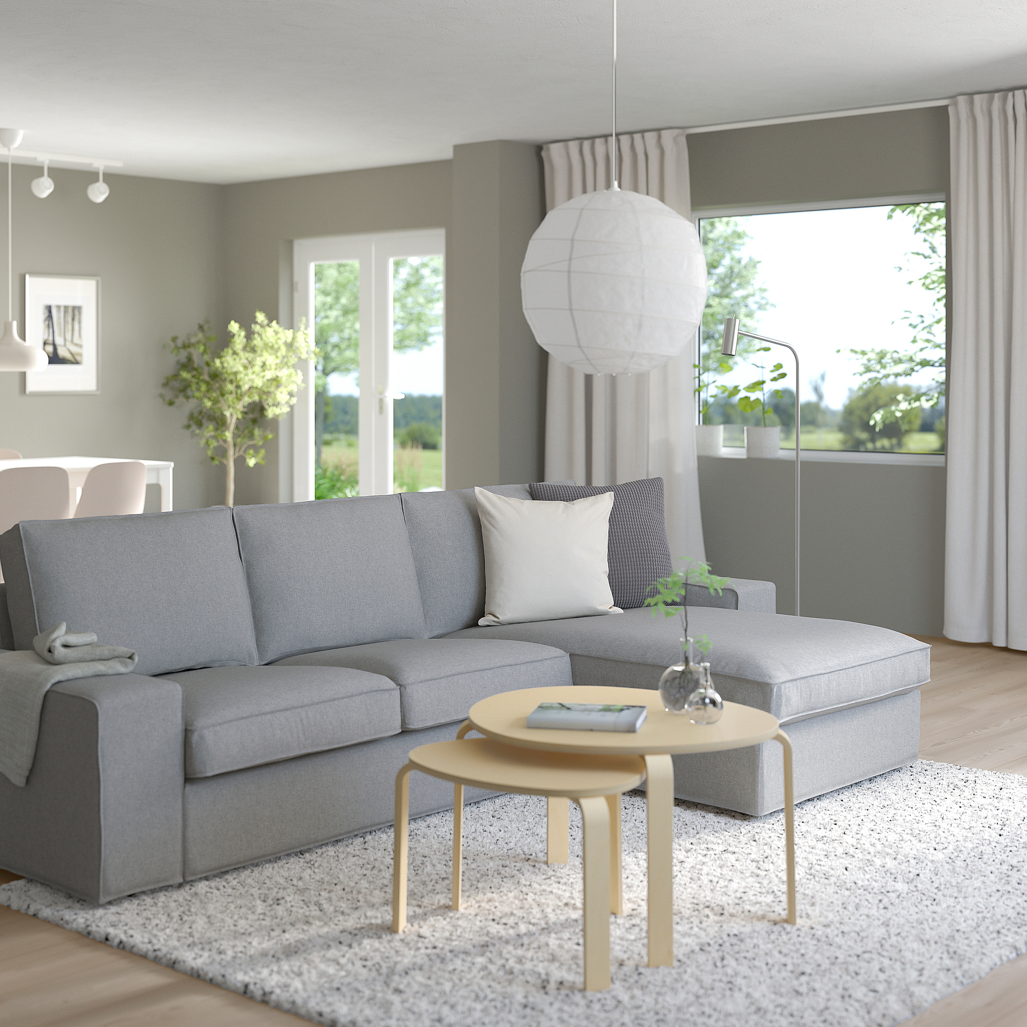 KIVIK 3-seat sofa with chaise longue