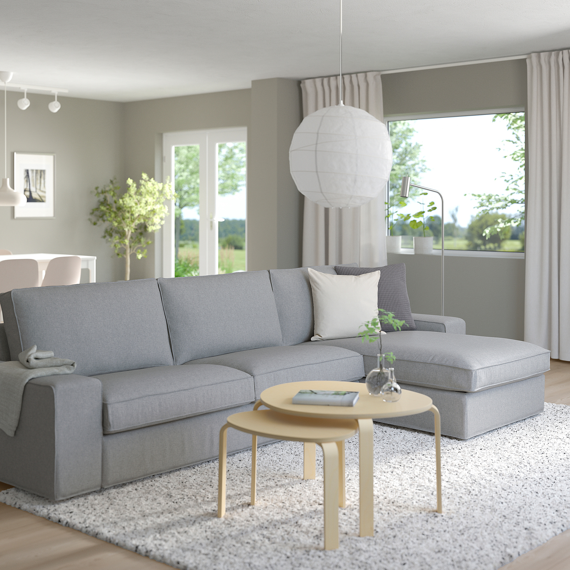 KIVIK 4-seat sofa with chaise longue