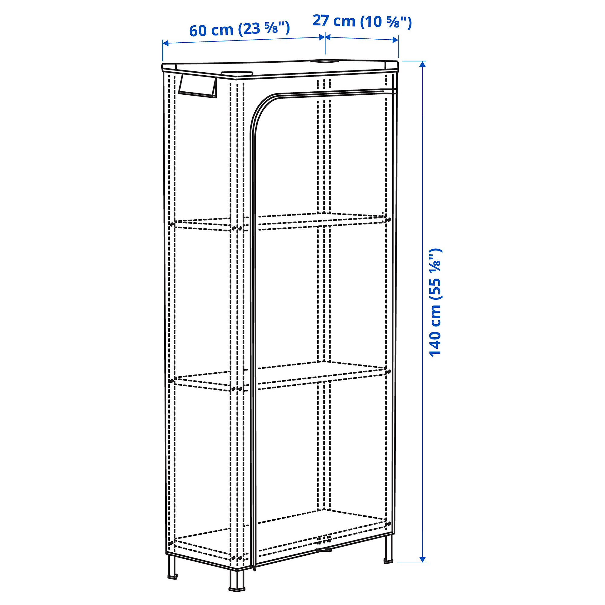 HYLLIS shelving unit with cover