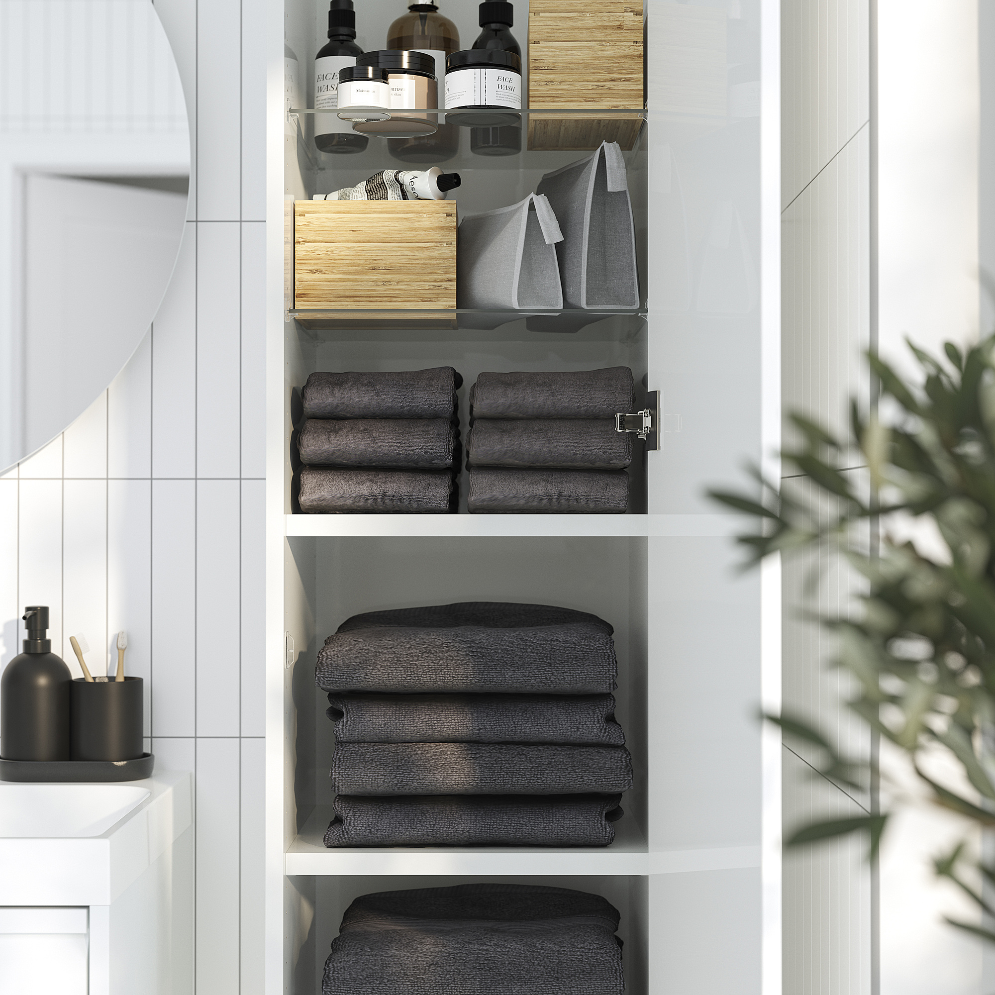 ÄNGSJÖN high cabinet with door