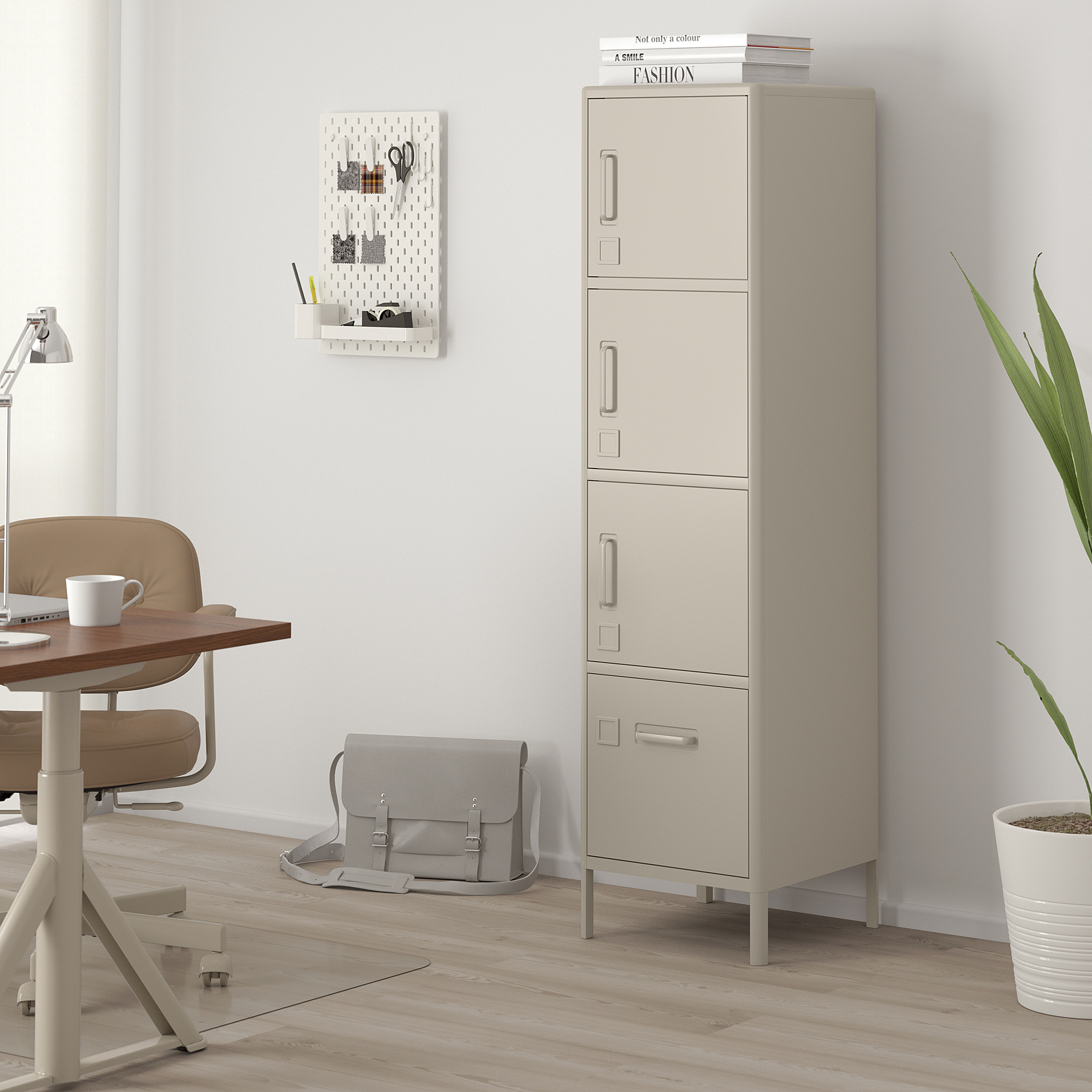 IDÅSEN high cabinet with drawer and doors