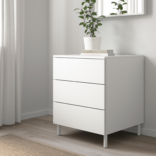 PLATSA - 抽屜櫃3抽, 白色, 60x57x73公分 | IKEA 線上購物 - PE686921_S4