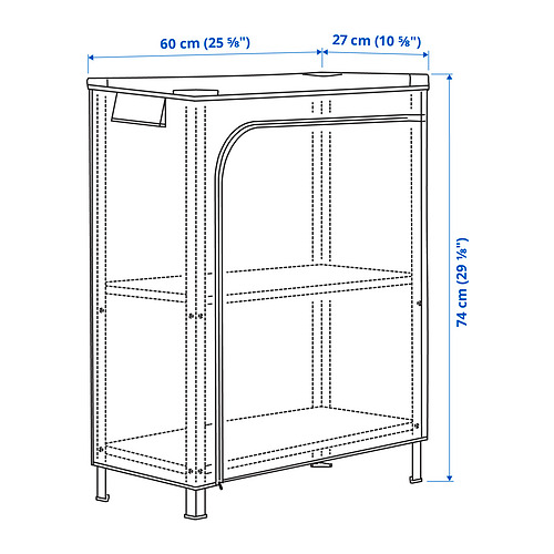 HYLLIS shelving unit with cover