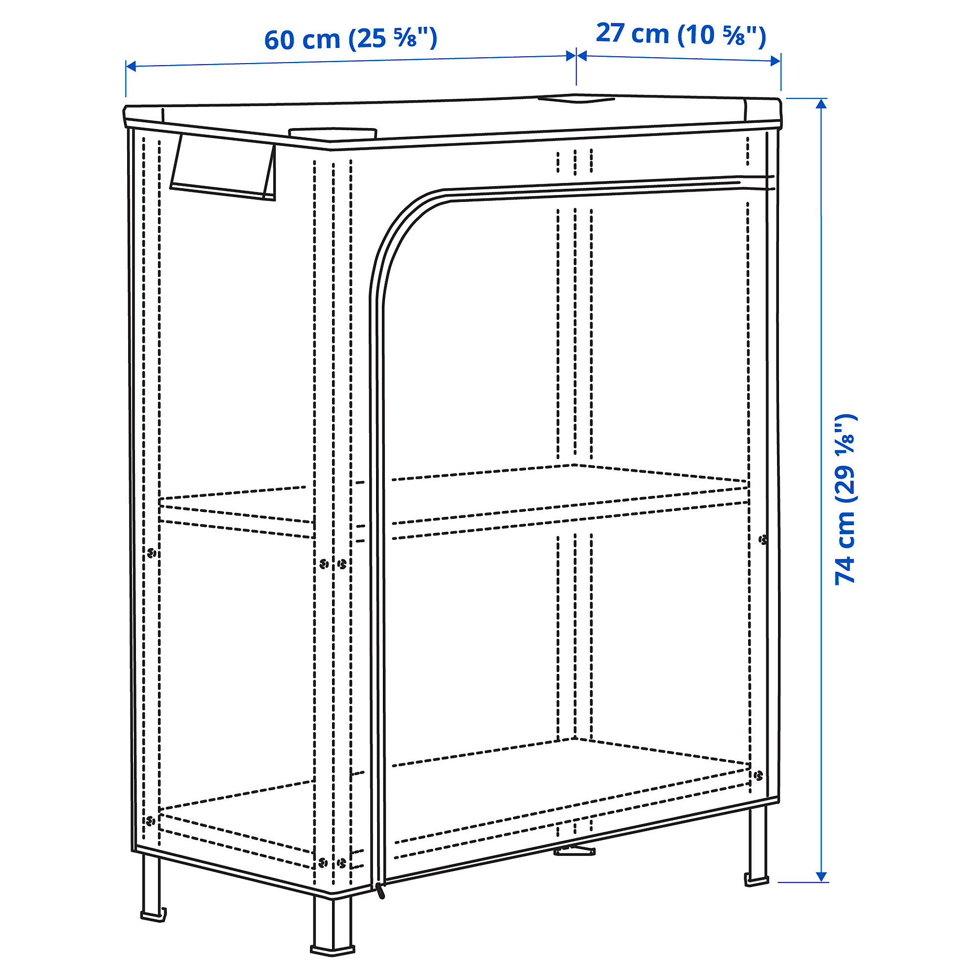 HYLLIS shelving unit with cover