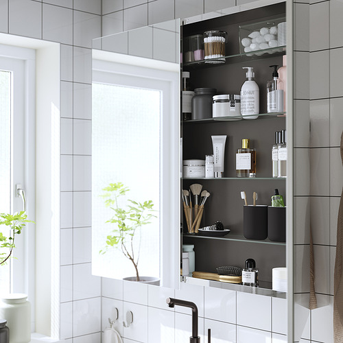 LETTAN mirror cabinet with doors