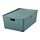 KUGGIS - storage box with lid, turquoise | IKEA Taiwan Online - PE804731_S1