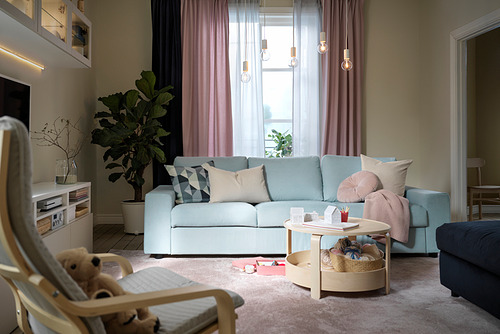 VIMLE - 三人座沙發, 有寬敞扶手/Saxemara 淺藍色 | IKEA 線上購物 - PH178369_S4