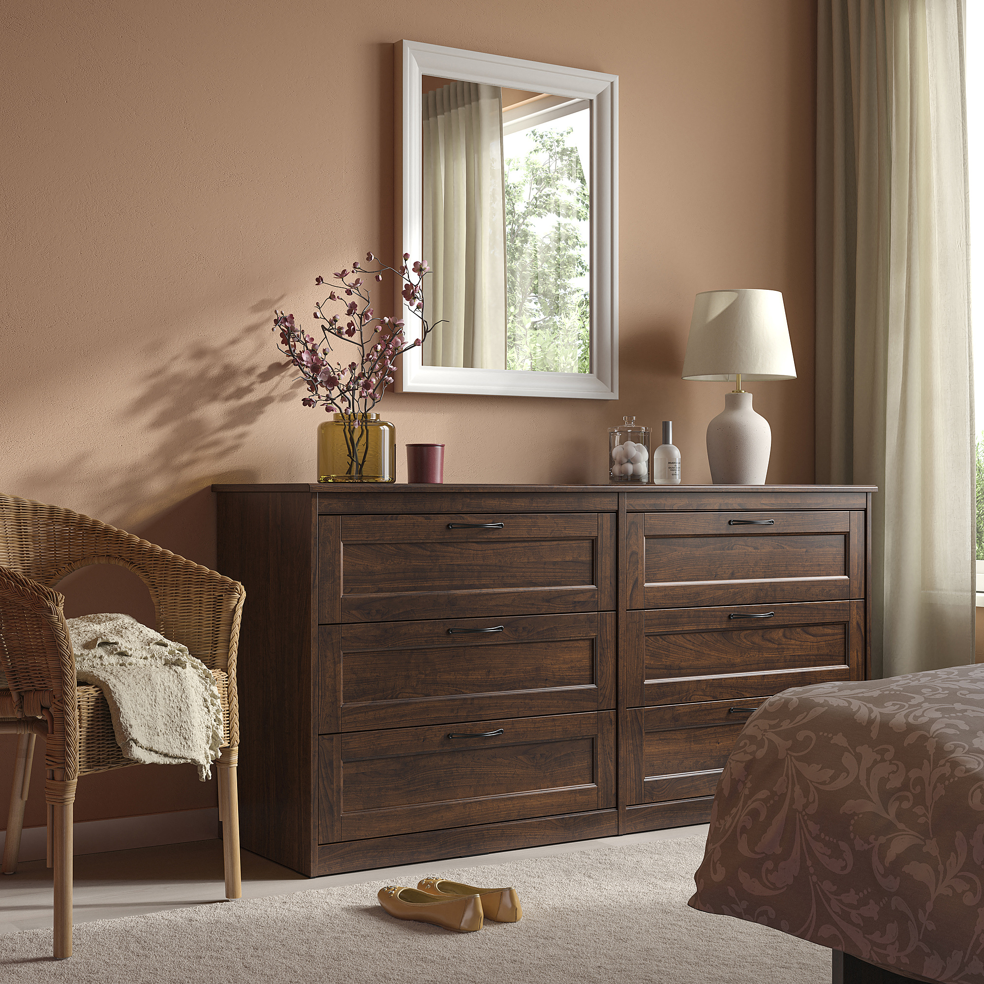 SONGESAND chest of 6 drawers