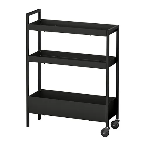 NISSAFORS - 推車，黑色，50.5x19x67 公分 | IKEA 線上購物 - PE992391_S4