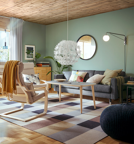 STOCKHOLM - 平織地毯, 手工製/方格圖案 棕色 | IKEA 線上購物 - PH169729_S4