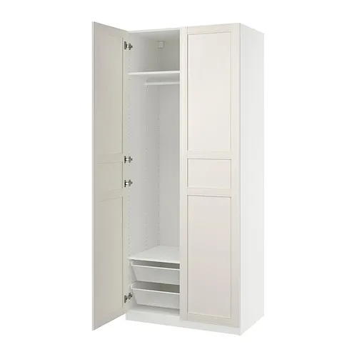 PAX/FLISBERGET - 衣櫃/衣櫥組合，白色/淺乳白色，100x60x236 公分 | IKEA 線上購物 - E1024467_S4