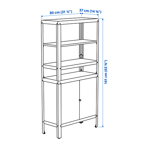 KOLBJÖRN - 層架組附收納櫃, 米色 | IKEA 線上購物 - PE848552_S4