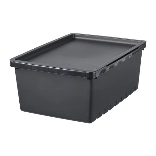 UPPSNOFSAD - storage box with lid, black, 35x25x14 cm/9 l | IKEA Taiwan Online - PE804843_S4