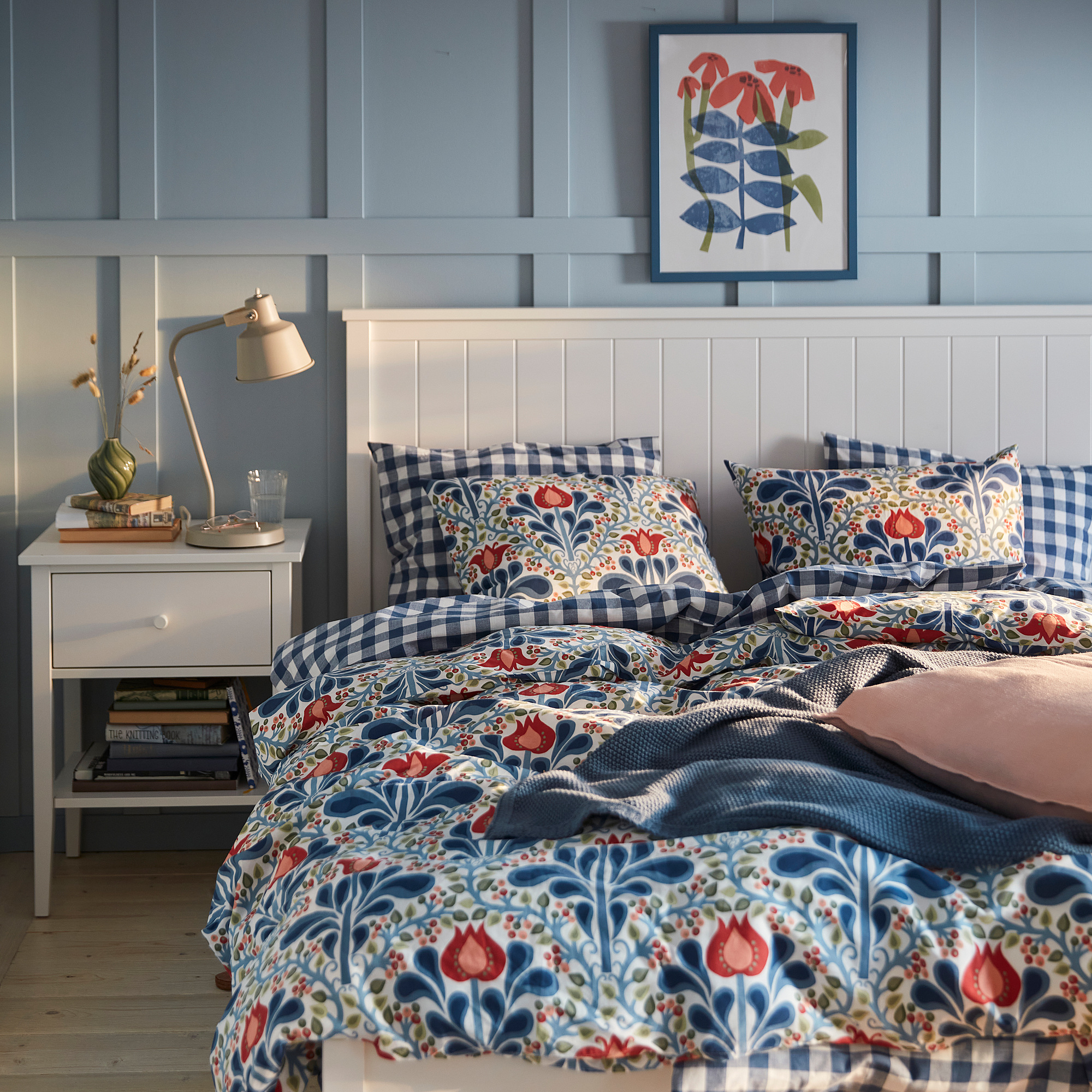 SÄTERVIDE duvet cover and 2 pillowcases