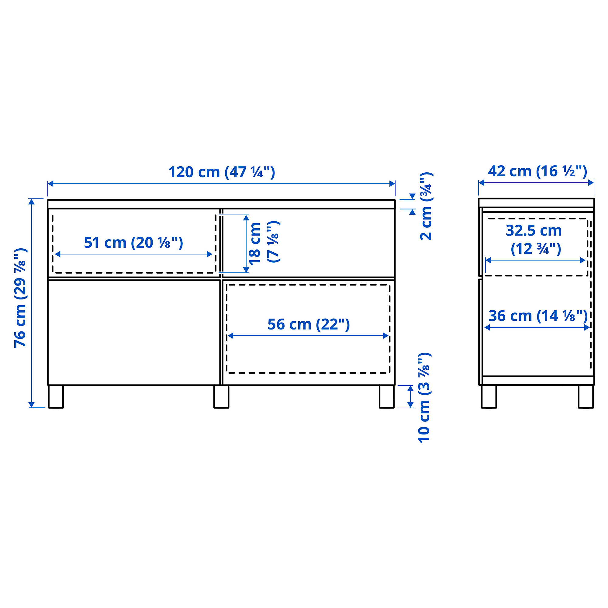 BESTÅ storage combination w doors/drawers