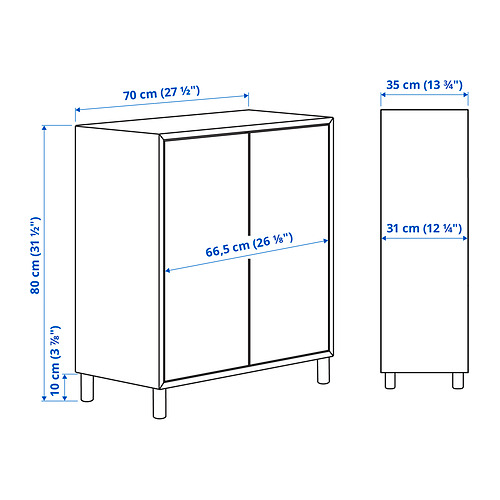 EKET - cabinet combination with legs, dark grey/wood | IKEA Taiwan Online - PE848682_S4