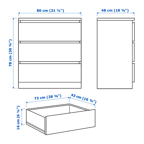 MALM 臥室家具 2件組