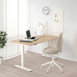 BEKANT - 電動升降式工作桌, 白色 | IKEA 線上購物 - PE787947_S3