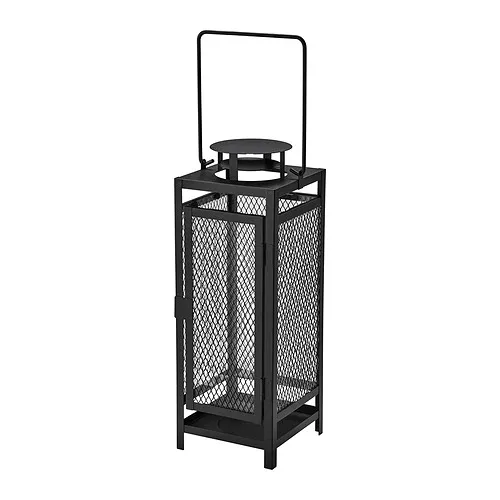 BERGGRAN - 柱狀蠟燭燭台, 室內/戶外用 碳黑色, 34 公分 | IKEA 線上購物 - PE925542_S4