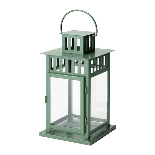 BORRBY lantern for pillar candle, in/out