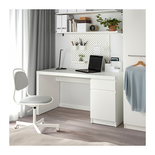 MALM - 書桌/工作桌, 白色 | IKEA 線上購物 - PE709628_S4
