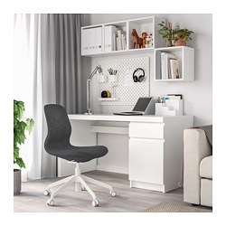 LÅNGFJÄLL - 辦公椅, Gunnared 深粉色/白色 | IKEA 線上購物 - PE735452_S3