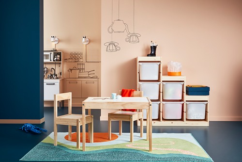 LÄTT children's table with 2 chairs