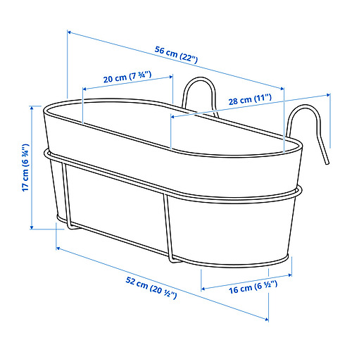 VITLÖK flower box with holder