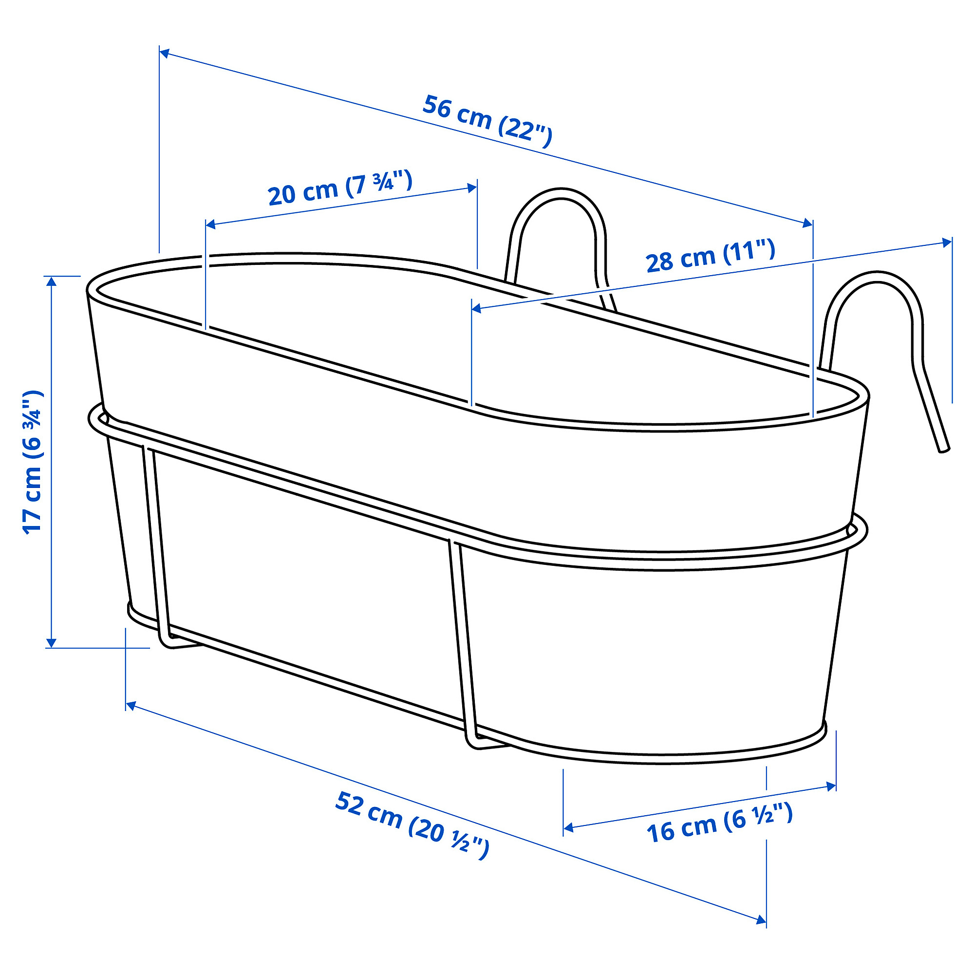 VITLÖK flower box with holder