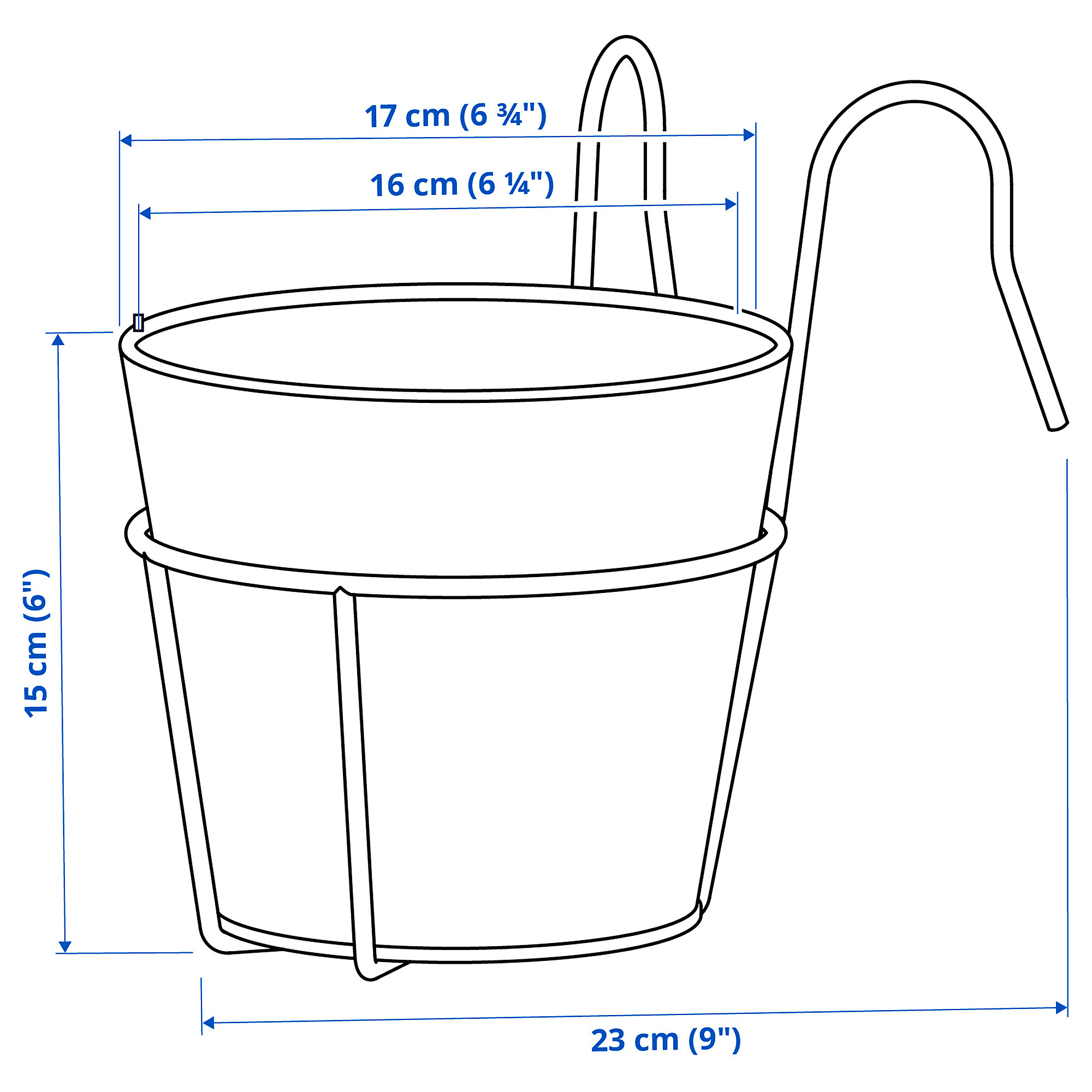 VITLÖK plant pot with holder