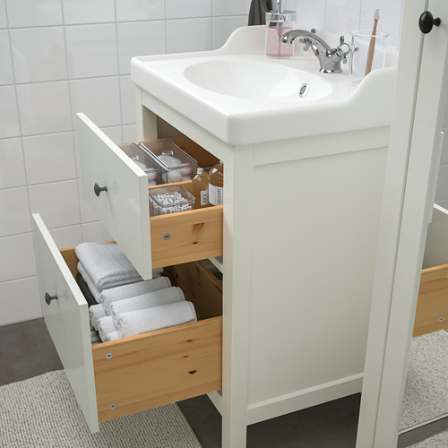 HEMNES/RÄTTVIKEN - bathroom furniture, set of 5, white/Runskär tap | IKEA Taiwan Online - PE749207_S4