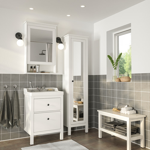 HEMNES/RÄTTVIKEN - bathroom furniture, set of 5, white/Runskär tap | IKEA Taiwan Online - PE749206_S4