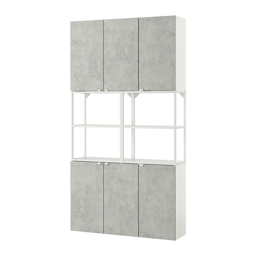 ENHET - wall storage combination, white/concrete effect | IKEA Taiwan Online - PE773583_S4