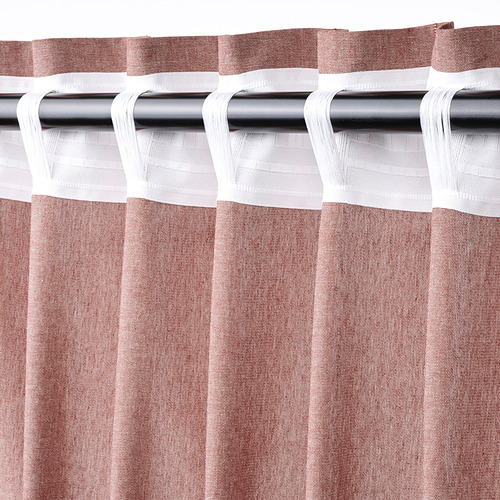 LENDA curtains with tie-backs, 1 pair