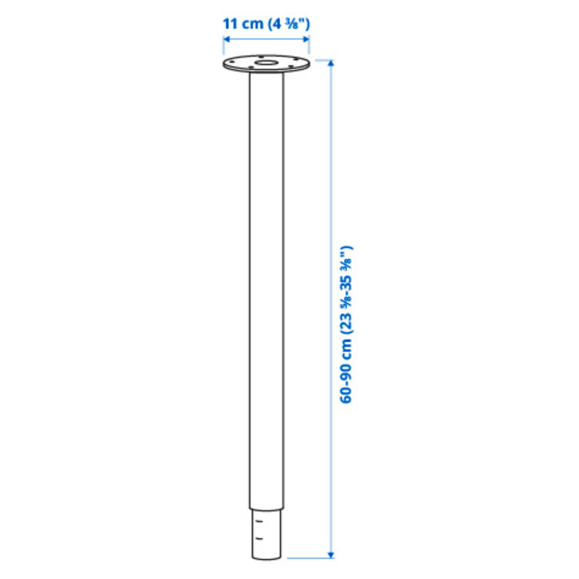 OLOV leg, adjustable