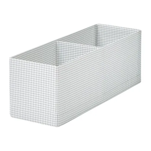 STUK - 分格收納盒，白色/黑色，17x51x18 公分 | IKEA 線上購物 - PE992627_S4