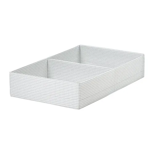 STUK - 分格收納盒，白色/黑色，32x51x10 公分 | IKEA 線上購物 - PE992628_S4