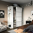 PAX/MEHAMN wardrobe with sliding doors