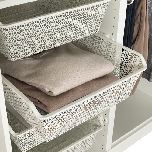 KOMPLEMENT metal basket with pull-out rail