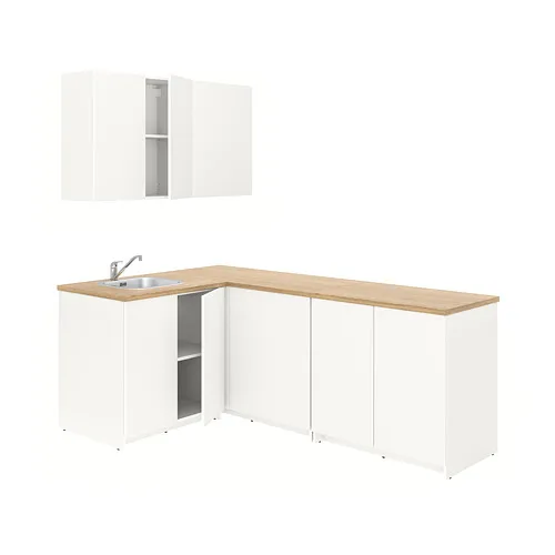 KNOXHULT - 轉角廚房, 白色, 204x143x220 公分 | IKEA 線上購物 - PE805074_S4