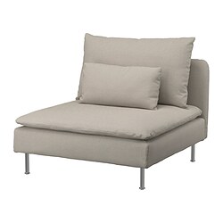 SÖDERHAMN - 單人座沙發布套, Viarp 米色/咖啡色 | IKEA 線上購物 - PE777854_S3