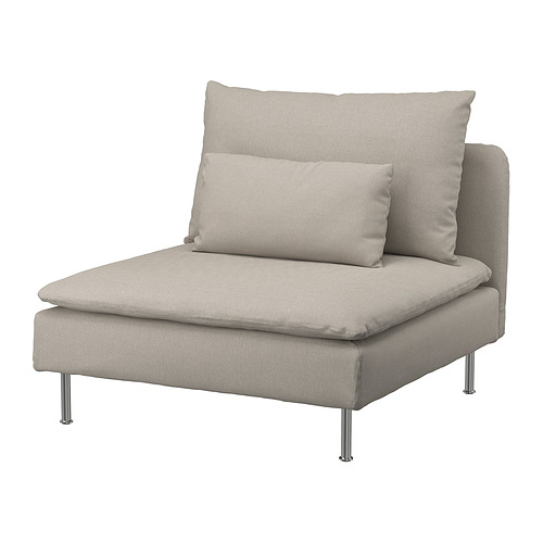 SÖDERHAMN - 單人座沙發布套, Fridtuna 淺米色 | IKEA 線上購物 - PE848892_S4