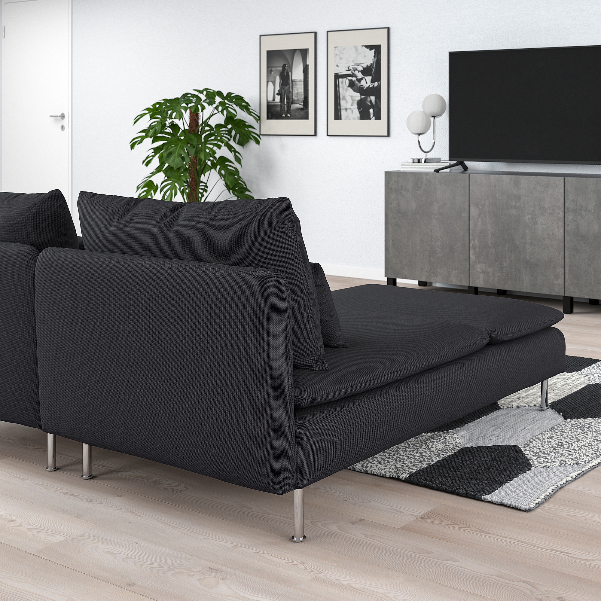 SÖDERHAMN 2-seat sofa with chaise longue