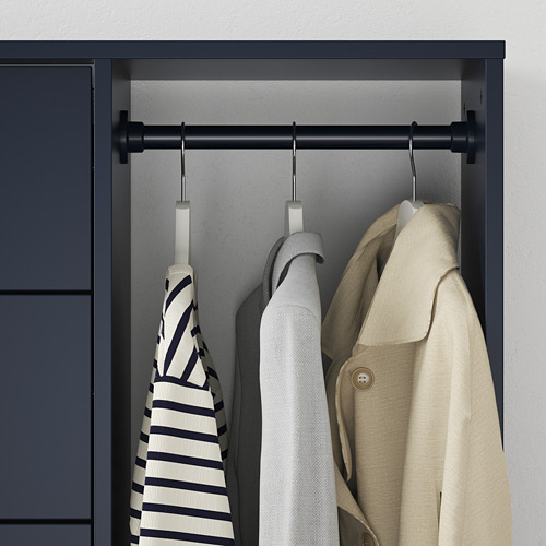 NORDMELA - 抽屜櫃附吊衣桿, 黑藍色 | IKEA 線上購物 - PE711619_S4