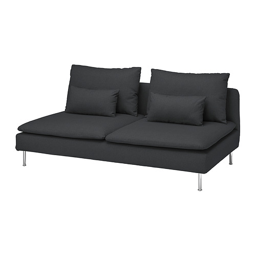 SÖDERHAMN - 三人座沙發布套, Fridtuna 深灰色 | IKEA 線上購物 - PE848915_S4