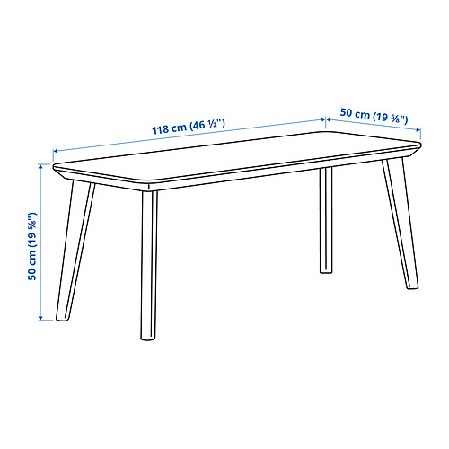 LISABO - 咖啡桌, 實木貼皮 梣木 | IKEA 線上購物 - PE848921_S4